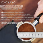 Load image into Gallery viewer, KYONANO Espresso Tamper 58mm - 58mm Coffee Tamper with Chacate Preto Wooden Handle &amp; Stainless Steel Base - Espresso Hand Tamper - Espresso Press Tool - Suitable for Homemade Coffee, Espresso Machine