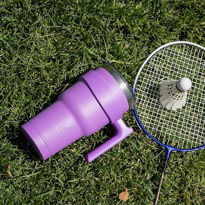 BJPKPK 20 oz Tumbler With Handle And Straw Stainless Steel Insulated Tumbler Cups For Water Or Ice Coffee,Lavender Green