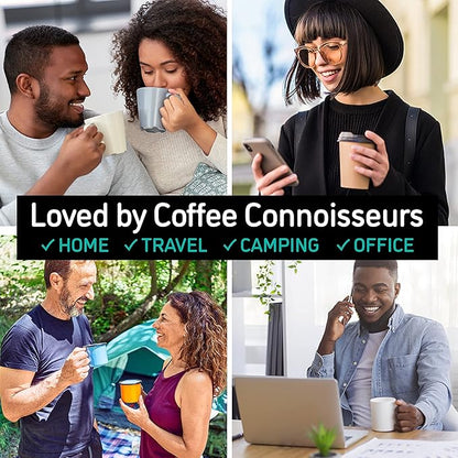 Coffee Gator French Press Coffee Maker 34oz, Double Insulated Stainless Steel Brewer plus Travel Jar Canister, Portable Hot Cold Brew for Coffee Bar Accessories Kitchen Camping, Silver