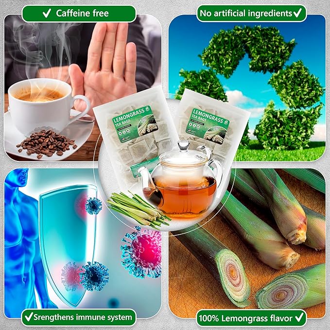 TeaDreamTea Lemongrass 400 Tea Bags - Supports Healthy Digestion - Premium Quality Herbal Tea - Caffeine Free Tea - Enjoy It Hot Or Cold Bulk Tea Bags with Refreshing Herbal TeaNeed