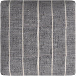 Load image into Gallery viewer, HomePop Home Decor Classic Open-Back Counter Height Barstool Square 24 Inch Bar Stools with Domed Cushion, Midnight Gray Woven Stripe