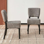 Load image into Gallery viewer, Howtek Modern Dining Chairs Set of 2 with 6.3" Thick Seat Cushions, Space-Saving Stackable Upholstered Kitchen Chairs, Ergonomic Backrest &amp; Metal Legs, Gray