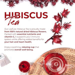 Load image into Gallery viewer, LeafLea Hibiscus Tea Bags – 240 Count, Individually Wrapped, 100% Natural Hibiscus Flower Herbal Tea, Caffeine-Free, Sugar-Free, Non-GMO, Rich in Flavor &amp; Color, Te de Hibisco, Jamaica Tea (Pack of 6)
