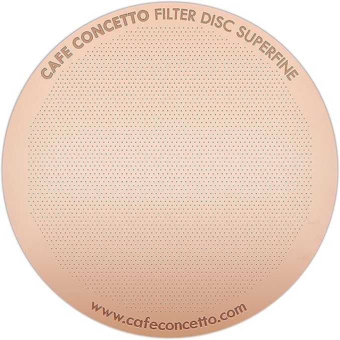 Filters for use in AeroPress Go/AeroPress Coffee Makers (Fine & Superfine) - Premium Replacement Disc - Reusable Metal, Titanium Coated Stainless Steel. Upgrade Mesh or Filter Papers