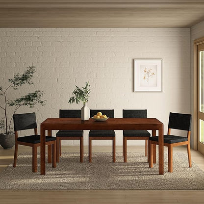 NTC Flow 71 Inch Modern Design, Rectangular Dinner Table for Dining Room, Living Room Furniture, Effortless Assembly, Dark Walnut