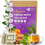 Load image into Gallery viewer, FreshDrinkUS, Fresh Move Tea – 40 Tea Bags - Herbal Tea Blend with Senna Leaves, Cinnamon, Orange Peel, Ginger &amp; More – Caffeine-Free, Natural Ingredients – Smooth Flavor for Everyday Enjoyment