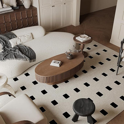 47 Inch Oval Drum Coffee Table with Storage, Handcraft Fluted Drum Coffee Table, Modern Wooden Oval Cocktail Tea Table Center Table with Sturdy Pedestal for Living Room Apartment (Walnut)