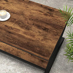 Load image into Gallery viewer, HSH Wood Coffee Table with Storage, Farmhouse Rustic Brown Coffee Table for Living Room, Modern Minimalist 2 Tier Center Table, Simple Rectangle Cocktail Tea Table in Home Office Bedroom, 39 Inch