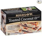 Load image into Gallery viewer, Bigelow Tea Toasted Coconut Almond Bark Black Tea, Caffeinated Tea with Coconut and Almond, 18 Count Box (Pack of 6), 108 Total Tea Bags