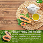 Load image into Gallery viewer, FreshDrinkUS, Premium 40 Papaya Leaf Tea Bags, 100% Natural &amp; Pure. Loose Leaf Papaya Herbal Tea. Made with Natural Material Tea Bags. No Sugar, No Caffeine, No Gluten, Vegan.