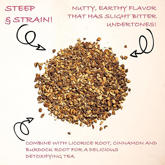 Worldwide Botanicals Organic Dandelion Root – 1 lb - Cut & Sifted – Raw, Unroasted - Taraxacum officinale - Raíz de Diente de León – Perfect Prebiotic, Detox, Cleansing, Digestive Tea - 16 ounces