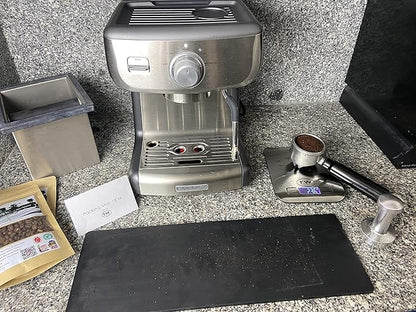 Rattleware 18" x 6" Premium Tamping Mat – Heat Resistant Non Slip Rubber Packing Surface for Espresso Bars, Coffee Counters – Protects Countertops and Keeps Workspace Clean