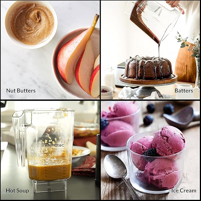 Blendtec Total Classic Original Blender - WildSide+ Jar (90 oz) and Blendtec GO™ Travel Bottle (34 oz) BUNDLE - Professional-Grade Power - 6 Pre-programmed Cycles - 10-speeds - Black