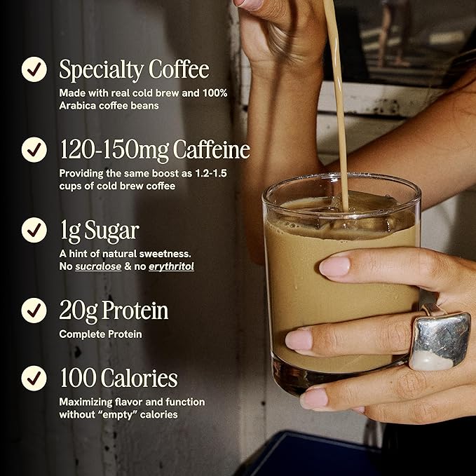 Protein Coffee - 20g Ready To Drink Protein With Real Cold Brew - Original, Vanilla, Mocha - 1g Sugar - 100 Calories - No Added Sugar - 99% Lactose Free - 11 FL OZ - 12pk Variety Pack