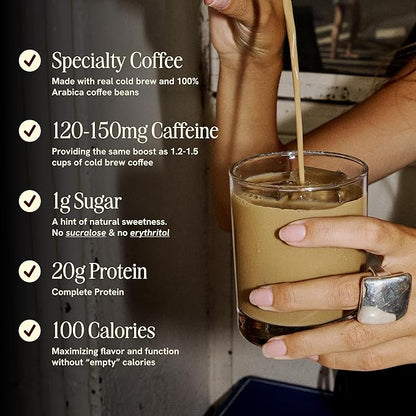 Protein Coffee - 20g Ready To Drink Protein With Real Cold Brew - Original, Vanilla, Mocha - 1g Sugar - 100 Calories - No Added Sugar - 99% Lactose Free - 11 FL OZ - 12pk Variety Pack