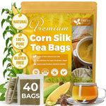 Load image into Gallery viewer, FreshDrinkUS, Premium 40 Tea Bags Corn Silk Tea, 100% Natural &amp; Pure from Corn Silk. Herbal Tea. Clean Ingredients. Made with Natural Material Tea Bags. No Sugar, No Caffeine, Vegan.