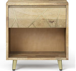 Load image into Gallery viewer, SIMPLIHOME Jager SOLID MANGO WOOD 22 inch Wide Mid Century - Contemporary Bedside Nightstand Table in Natural for the Living Room and Bedroom