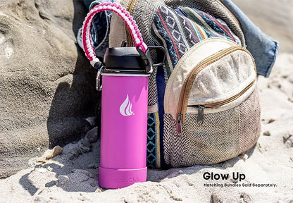 HYDRO CELL Stainless Steel Insulated Water Bottle with Straw - For Cold & Hot Drinks - Metal Vacuum Flask with Screw Cap and Modern Leakproof Sport Thermos for Adults (Fuchsia 18oz)