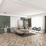 Load image into Gallery viewer, 4-Piece Coffee Table Set, Gray and Silver Living Room Tables with 4 Geometric Bases, 1 Coffee Table + 2 End Table + 1 Console Table for Home Office