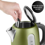Load image into Gallery viewer, Sencor SWK1770GG 1.7L Stainless Steel Electric Kettle with Lid Safety Lock, Light Green