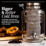 Load image into Gallery viewer, Willow &amp; Everett Cold Brew Coffee &amp; Iced-Tea Maker Pitcher, 1 Gal Glass Dispenser w/Metal Spigot &amp; Mesh Filter Iced Coffee &amp; Sun Tea Brewing System
