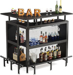 Load image into Gallery viewer, LITTLE TREE Home Bar Unit Mini Liquor Table Cabinet