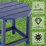 Load image into Gallery viewer, LZRS Round Adirondack Patio Side Table End Table, Outdoor Side Tables for Patio, Backyard,Pool, Indoor Companion, Easy Maintenance &amp; Weather Resistant(Navy Blue)