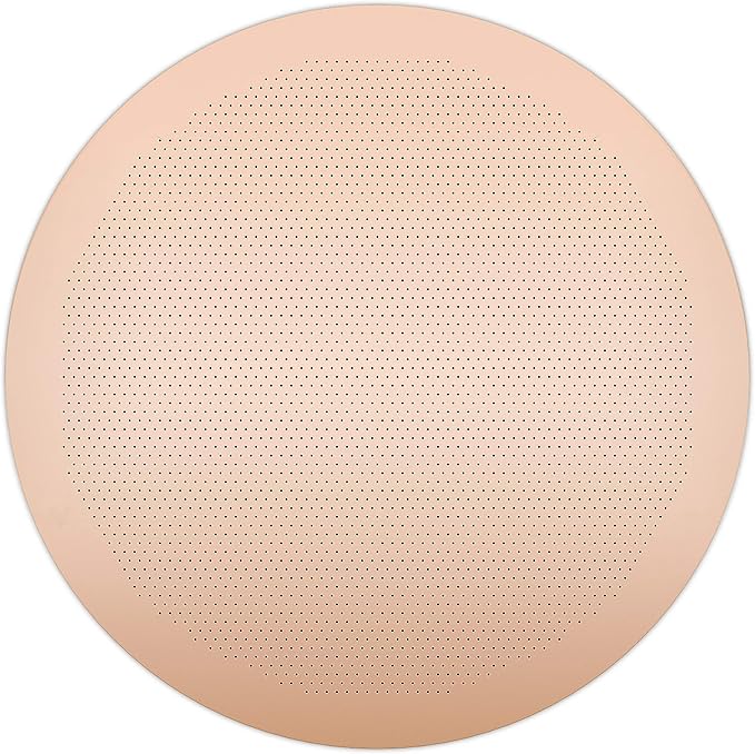 Filter for use in AeroPress Go/AeroPress Coffee Makers - Disc Fine - Reusable - Premium Coated Stainless Steel (Rose Gold, Metal) - Brew Tips Included