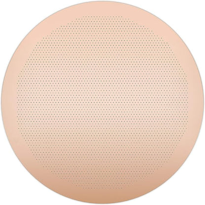 Filter for use in AeroPress Go/AeroPress Coffee Makers - Disc Fine - Reusable - Premium Coated Stainless Steel (Rose Gold, Metal) - Brew Tips Included