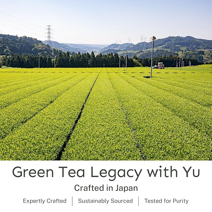 Yu Tea Organic Hojicha Green Tea Powder, Instant Packets | Rich in Antioxidants & EGCG | Pure Japanese Roasted Green Tea | Low Caffeine & Unsweetened Matcha Alternative | Single Serve Sticks, 30 Ct