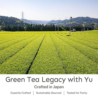 Yu Tea Organic Hojicha Green Tea Powder, Instant Packets | Rich in Antioxidants & EGCG | Pure Japanese Roasted Green Tea | Low Caffeine & Unsweetened Matcha Alternative | Single Serve Sticks, 30 Ct