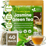 Load image into Gallery viewer, FreshDrinkUS, Premium 40 Jasmine Green Tea Bags, 100% Natural &amp; Pure from Jasmine Green Herbal Tea. Made with Natural Material Tea Bags. No Sugar, No Gluten, Vegan.