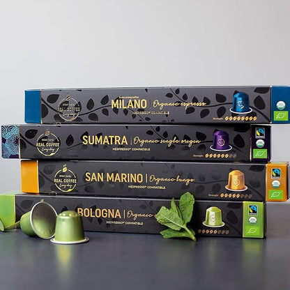 Strong Espresso Variety Pack for Nespresso | 100 Bold Aluminum Pods| 5 Intense Italian Flavors | 100% Nespresso Compatible Pods