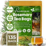 Load image into Gallery viewer, FreshDrinkUS, Premium 135 Rosemary Leaf Tea Bags, 100% Natural and Pure Rosemary Dried Leaves, Pure Herbal Tea, No Additives, No Caffeine, No Gluten, Vegan. (135 Tea Bags)