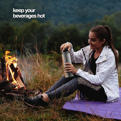 Stainless Steel Insulated Water Bottle and Travel Mug for Hot and Cold Beverages, Wide Mouth, Double Wall Insulated Hydration Sports Water Bottle for Hiking, Biking, Outdoor, 40 OZ BPA Free