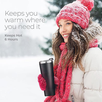 SIPX™ Triple-Insulated Tumblers - 16oz. Premium Modern Tumbler With Lid, insulated Cup Keeps Hot For 6 Hours, Stainless Steel Tumbler Made Of Sustainable Material, Coffee Travel Mug For Home & Office