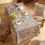 Load image into Gallery viewer, Designer Boho Floral Square Tablecloth,Linen Lotus Flower Pattern Colorful Indoor Table Cloth,Durable Decor Tablecloths for Dining Thanksgiving Kitchen Christmas,67"*67"-Hazel A