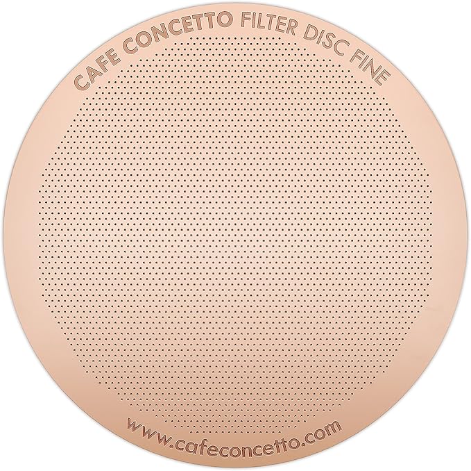 Filters for use in AeroPress Go/AeroPress Coffee Makers (Fine & Superfine) - Premium Replacement Disc - Reusable Metal, Titanium Coated Stainless Steel. Upgrade Mesh or Filter Papers