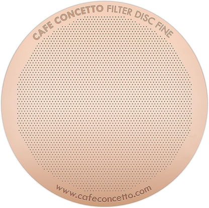 Filters for use in AeroPress Go/AeroPress Coffee Makers (Fine & Superfine) - Premium Replacement Disc - Reusable Metal, Titanium Coated Stainless Steel. Upgrade Mesh or Filter Papers