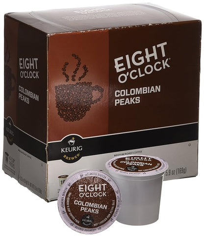 Eight O'Clock Colombian Peaks Medium Roast Coffee K-Cup Packs - 18 CT