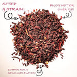 Load image into Gallery viewer, Worldwide Botanicals Organic Hibiscus Tea – 1 lb, Loose Leaf, Cut and Sifted – 100% Egyptian Hibiscus sabdariffa AKA Karkade, Roselle, Sorrel, Zobo, Flor de Jamaica, 1 Pound Bag