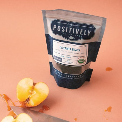 Organic Positively Tea Company, Caramel Black Tea, Loose Leaf, 16 Ounce