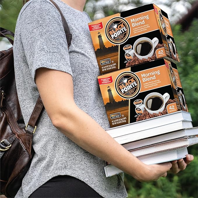 Black Pointe Bay Coffee, Morning Blend, Light Roast, 42 Count Single Serve Coffee Pods for Keurig K-Cup Brewers