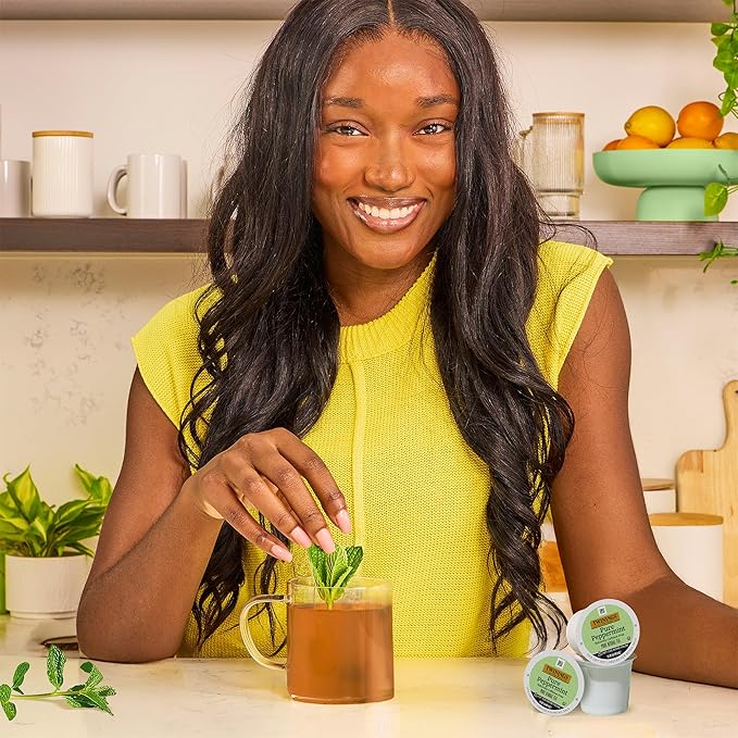 Twinings Pure Peppermint Herbal Tea 72 K-Cup Pods for Keurig, 12 Count (Pack of 6), Made with 100% Pure Peppermint, Naturally Caffeine-Free, Enjoy Hot or Iced