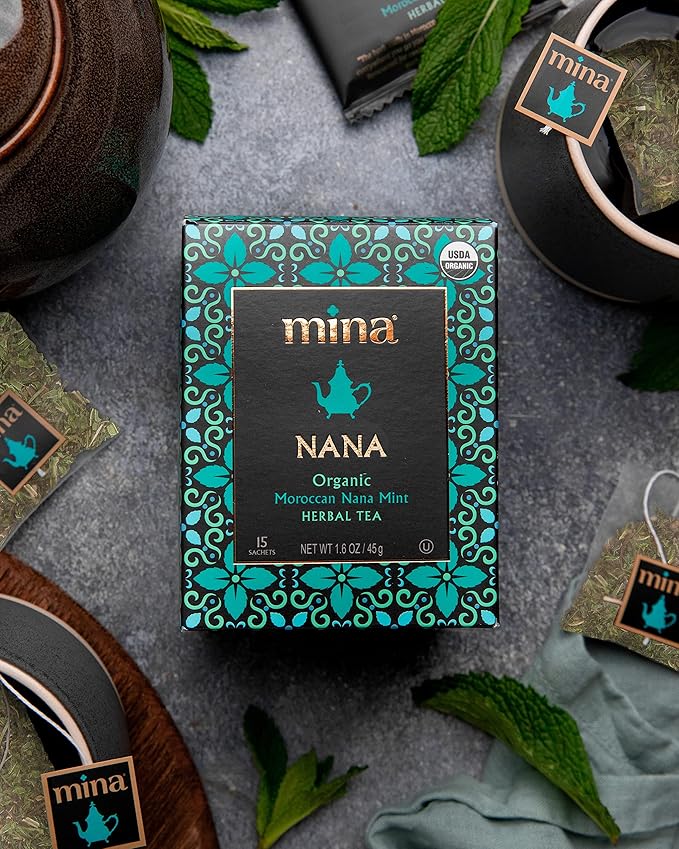 Mina Organic Moroccan Nana Mint Herbal Tea, 15 Ct