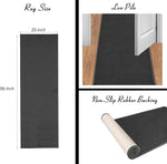 Load image into Gallery viewer, Ottomanson 20" x 59" Oval Laundry Room Rug - Non-Slip Mat for Laundry &amp; Mudroom - Durable, Stain-Resistant, and Easy to Clean - Perfect for High-Traffic Areas - Runner Rug for Entryway, Yellow/Red