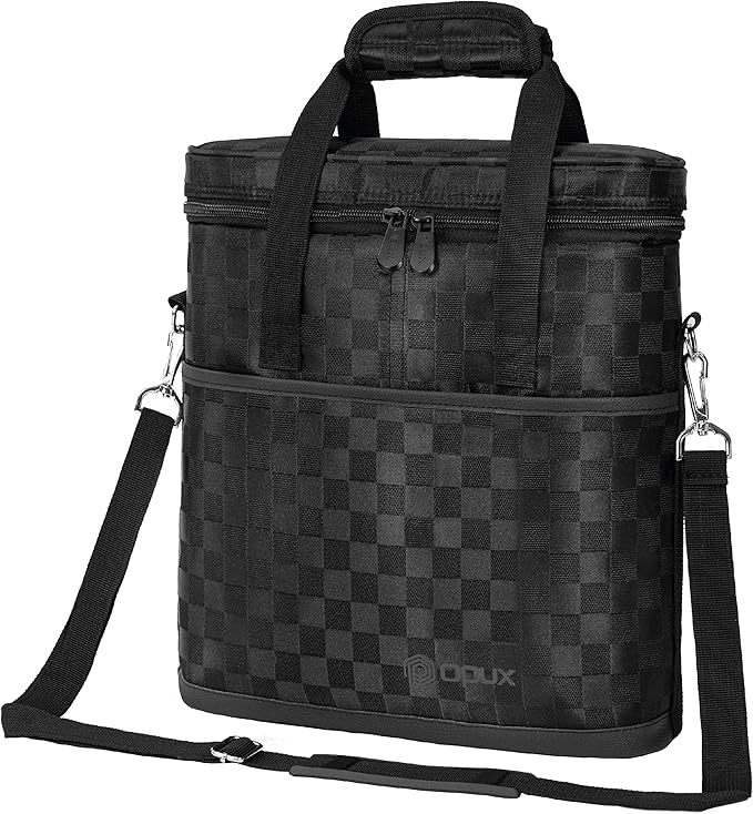 OPUX 3 Bottle Wine Carrier Tote, Insulated Leakproof Wine Cooler Bag, Wine Travel Bag Tote for Picnic BYOB Beach, Portable Wine Bottle Carrying Case, Gift for Wine Lover Women Men Christmas