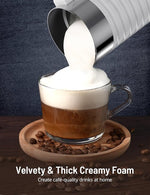 Load image into Gallery viewer, Milk Frother and Steamer, Airyoyo 4-in-1 Milk Frother,Electric Milk Frother Hot&amp; Cold Foam Temperature Control, Auto Shut-Off Frother for Coffee Latte