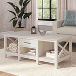 Load image into Gallery viewer, Bush Furniture Key West Coffee Table with Storage in Linen White Oak