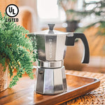 Load image into Gallery viewer, GROSCHE Milano Moka Pot | 3 Espresso Cup - 5 oz | Stovetop Espresso Percolator &amp; Coffee Maker – Portable, Ideal for Home and Camping